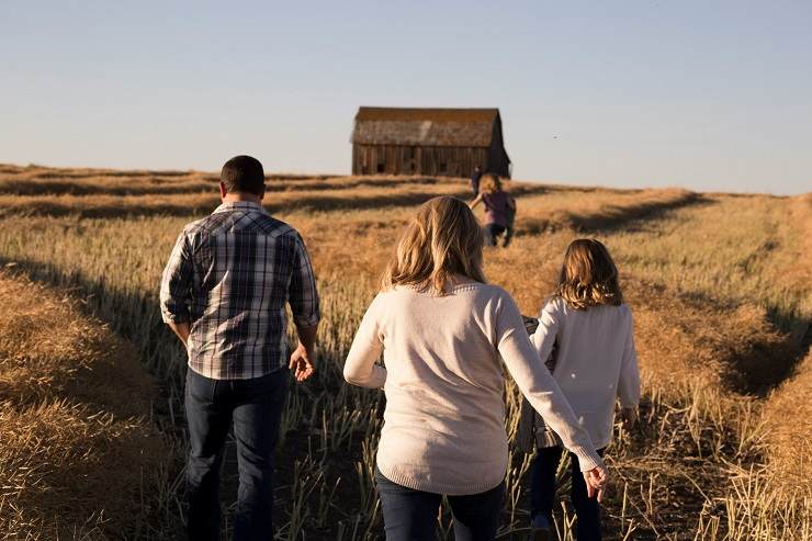 Una famiglia in campagna